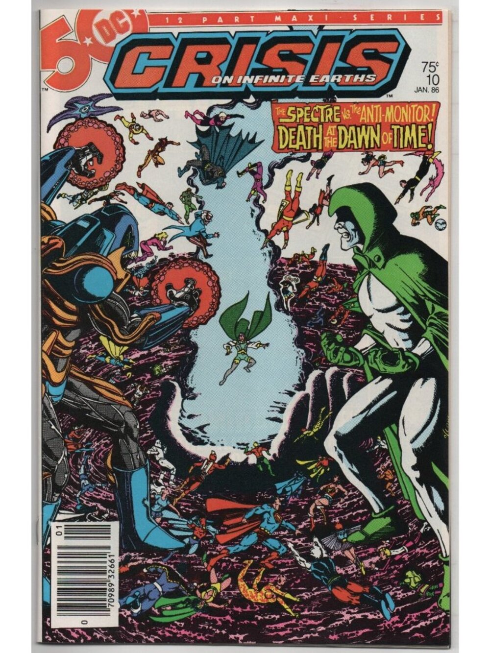 Crisis on Infinite Earths 10 DC Comics 1986 VF/NM 9.0 Newsstand Spectre